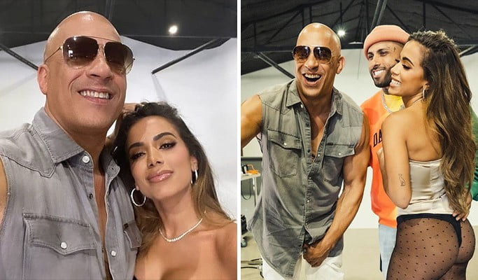 Os astros Vin Diesel e Anitta se encontram para divulgar o Single "Furiosa"