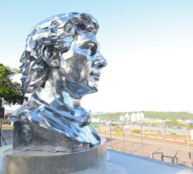 Obra de arte em homenagem a Ayrton Senna - Foto: Divulgação