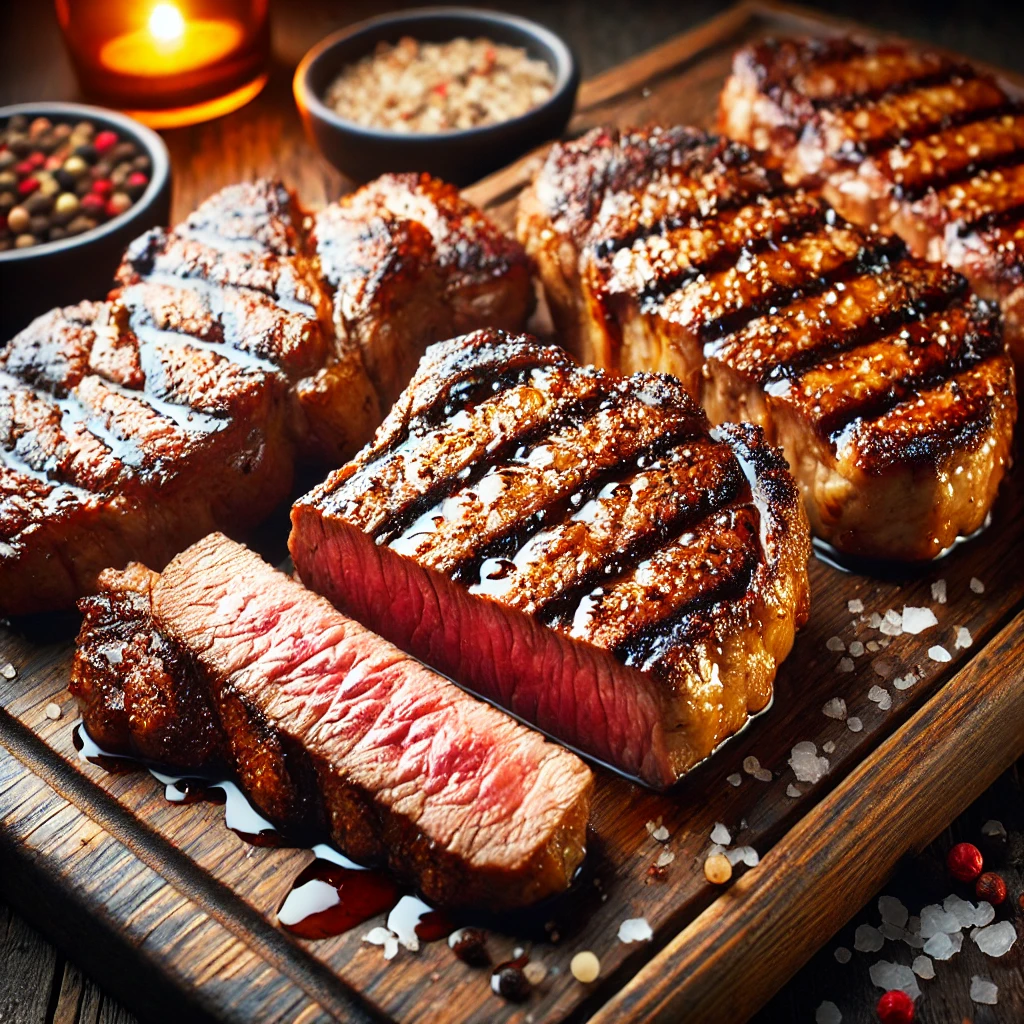 churrasco com picanha sendo preparado por um churrasqueiro