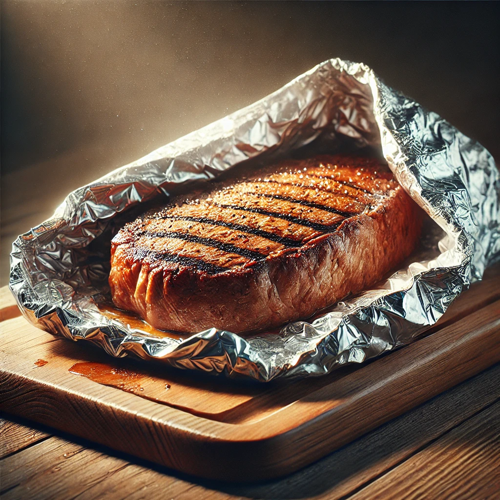 churrasco - descansar a carne depois do cozimento para que não fique seca