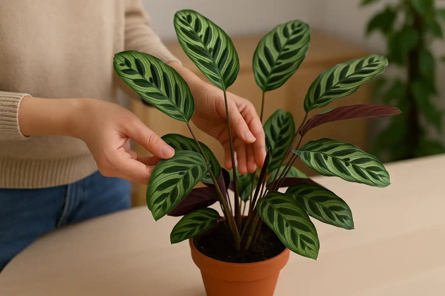 Calatéia 3 truques simples para evitar folhas secas e preservar os desenhos naturais