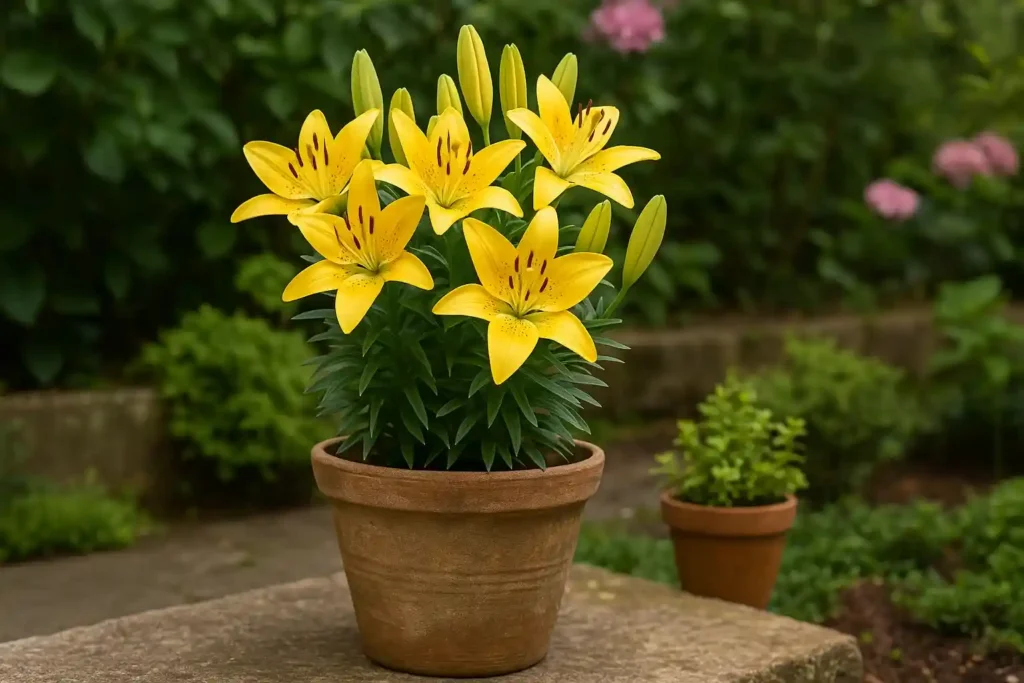Flor-de-lis em vasos floresce mais com este truque de substrato